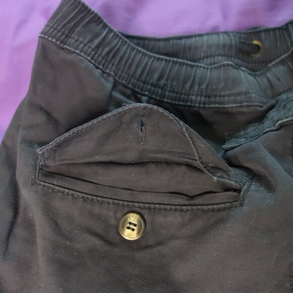 Kuwallatee Men's KUL-S1634 Design in Canada Black Chino Shorts Size M - Picture 12 of 14